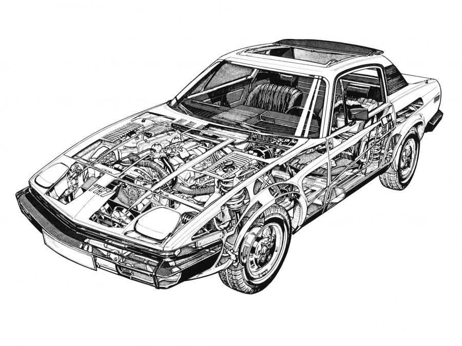 Схема Triumph TR7 1975 года  (NA) (фото 4 из 10)